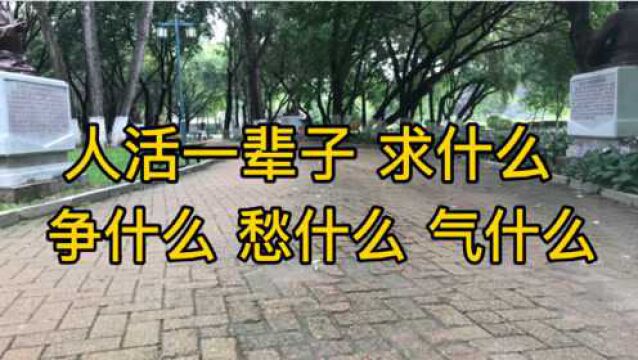 人活一辈子,求什么,争什么,气什么,愁什么,说的太有道理了