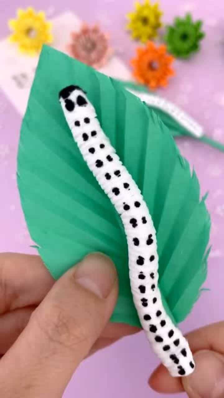 女儿幼儿园的手工作业,亲子手工制作昆虫