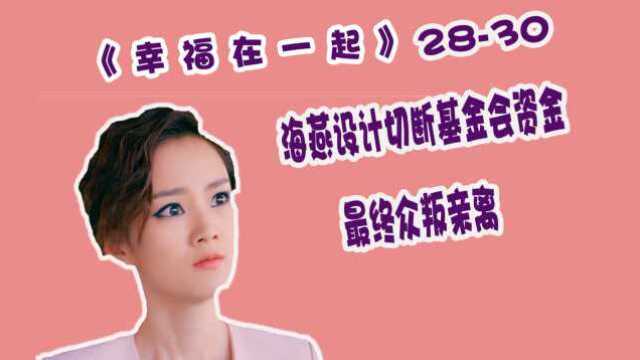 《幸福在一起》2830集:海燕设计切断基金会资金 最终众叛亲离