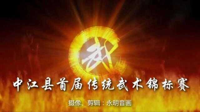 武术名家谢敏亮相,中江首届传统武术锦标赛上的展示