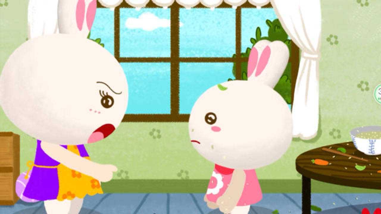 火火兔儿歌火火兔浪费了粮食妈妈很生气火火兔真不懂事呀