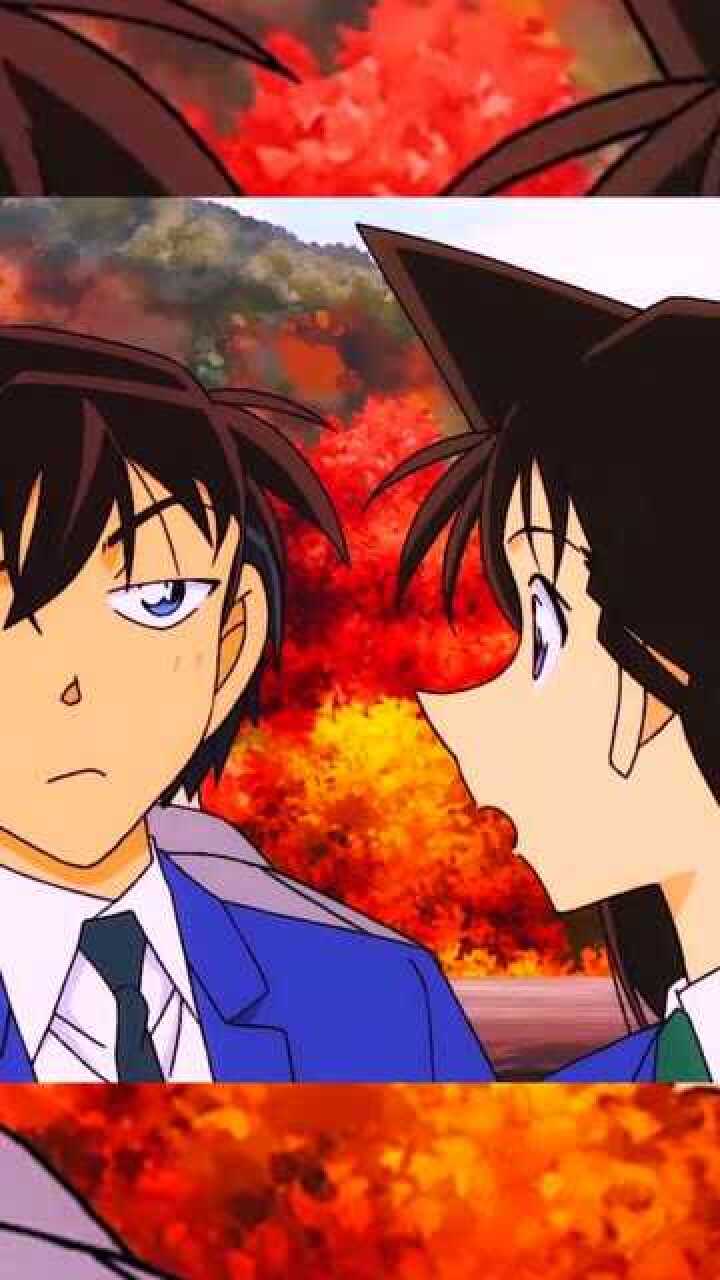 名侦探柯南小兰主动亲吻新一这一瞬间太甜蜜了