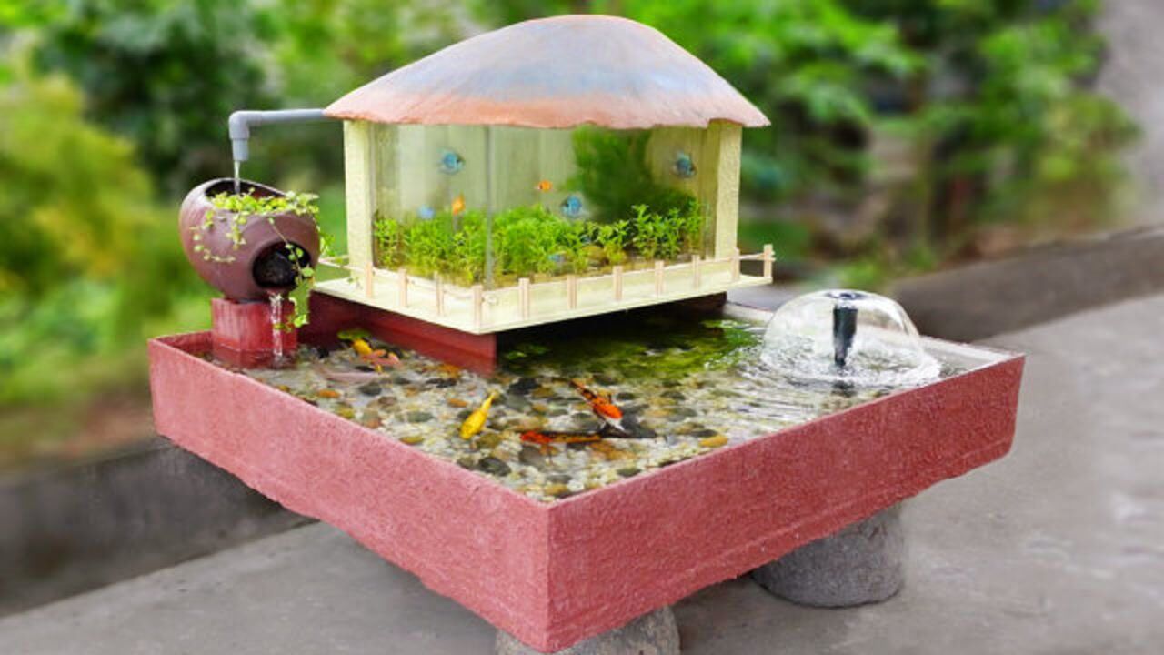 农村小哥自制鱼缸,比买的还漂亮,这创意没谁了