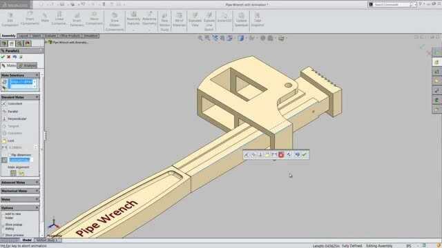 【Solidworks】管钳动画制作教程