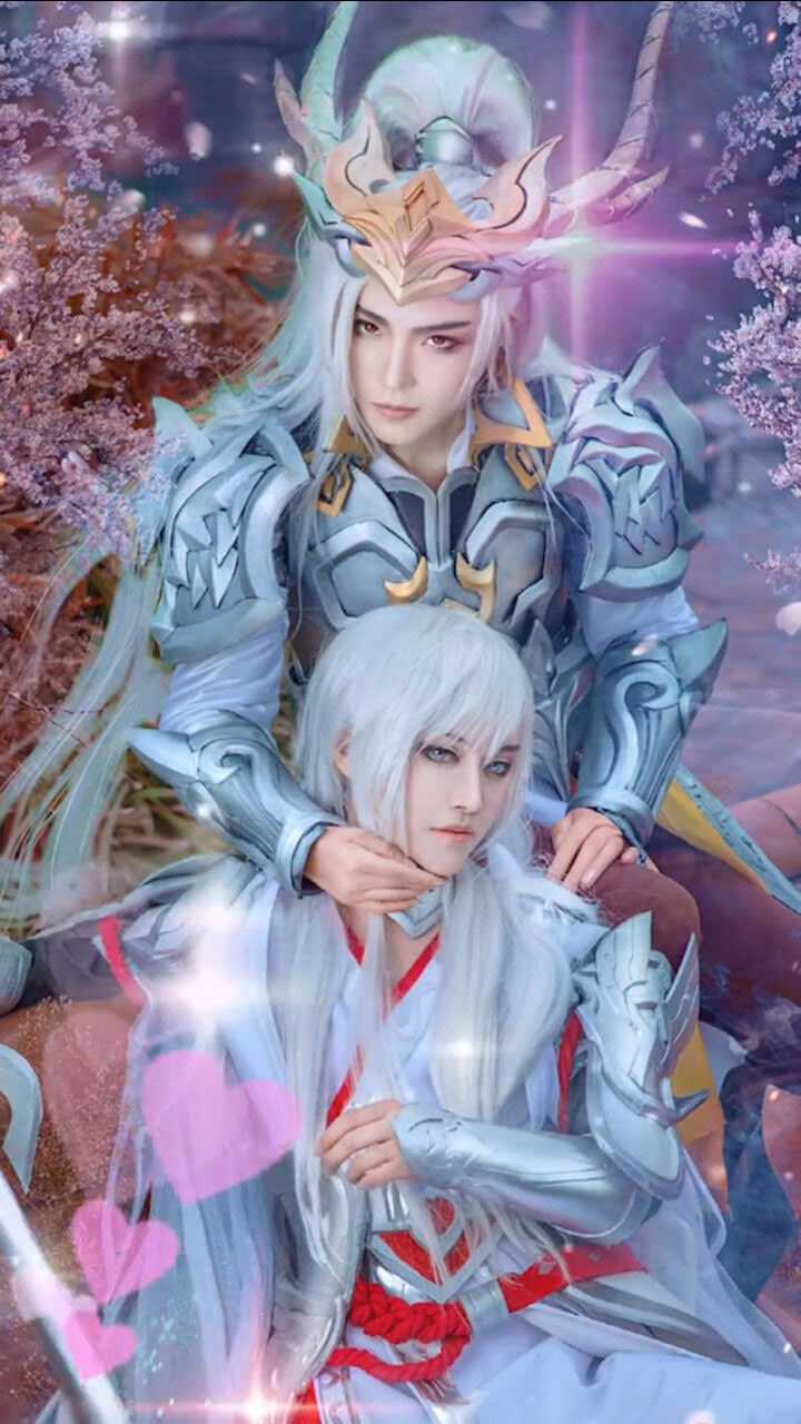 王者荣耀李白,韩信cos:果然野王和野王才是一对,这对cp我嗑定了_腾讯