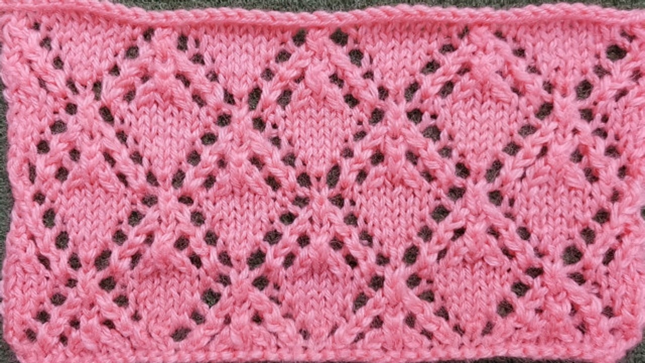 经典传统的棒针镂空花样,温馨素雅,赏心悦目,女士织毛衣很漂亮