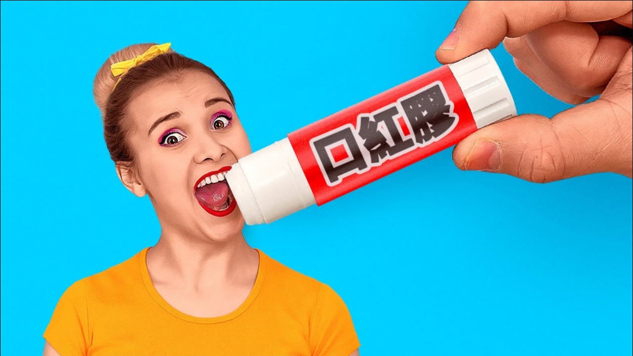 如何在学校任何地方吃零食自制有趣文具偷带食物进课堂恶作剧