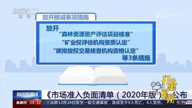 重磅!《市场准入负面清单(2020年版)》公布