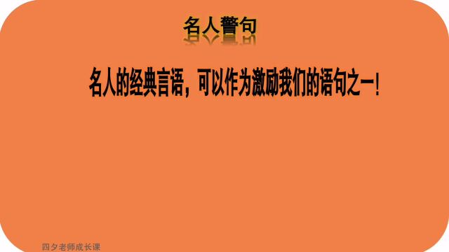 学习能力训练营:名人警句