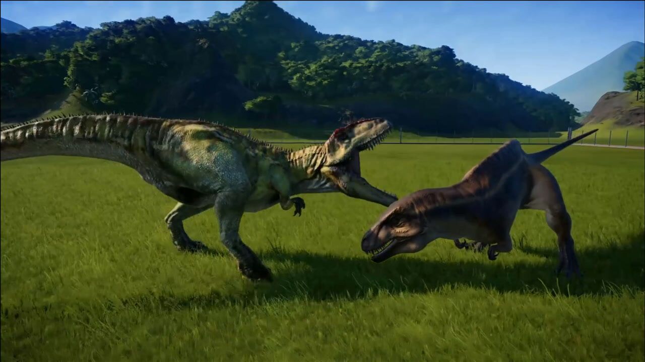 南方巨兽龙大战高棘龙,谁会战斗到最后呢?_腾讯视频