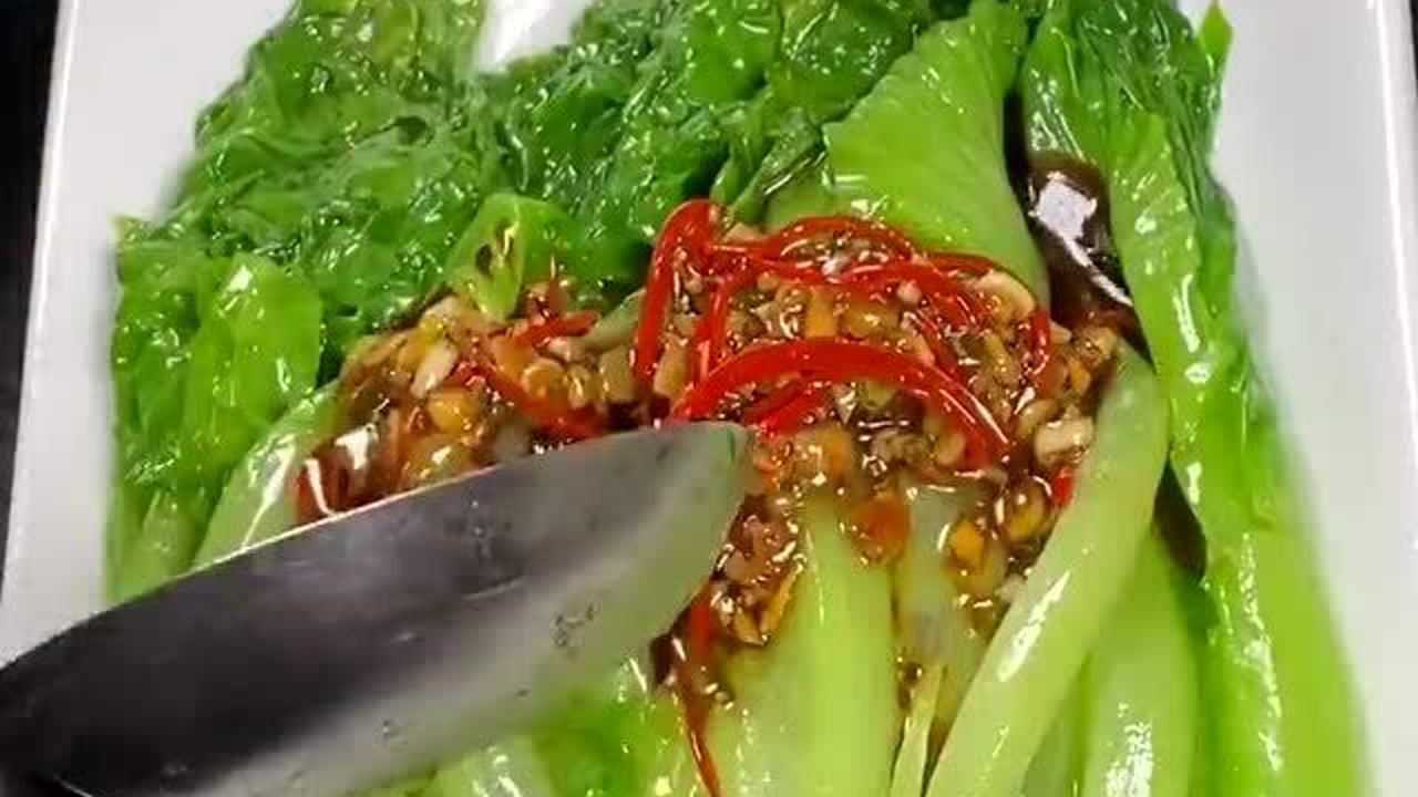 白灼生菜,這麼做簡單美味,既下酒又下飯!_騰訊視頻