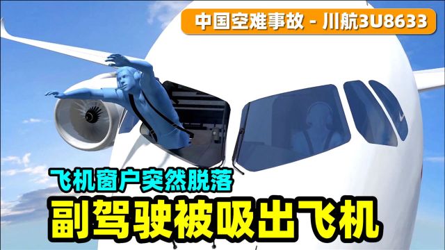 川航挡风玻璃高空突然碎掉,副驾驶整个被吸出飞机,空难片