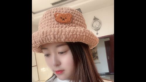 冰条线渔夫帽编织教程