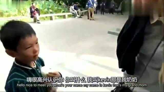 老外在中国:老外被中国六岁小孩的英语水平吓到了,太强了!