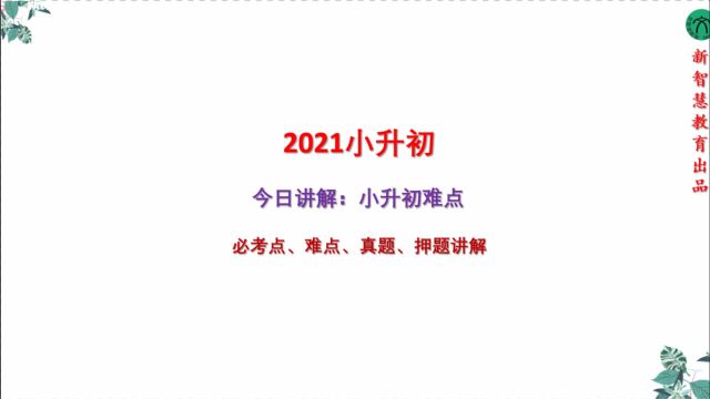 2021年小升初必考点难点重点真题押题讲(4)