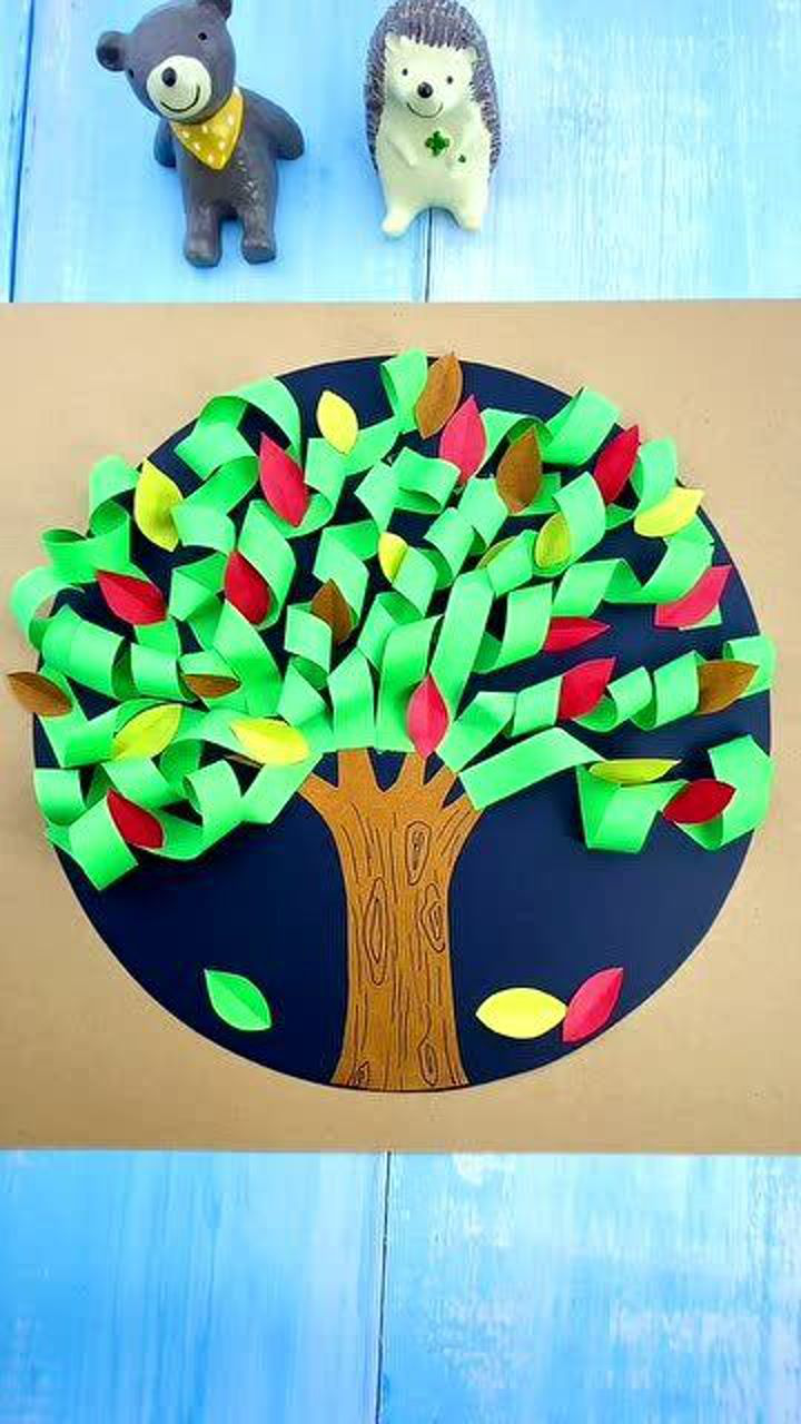 春意盎然的植树节立体拼贴画,一起做起来!