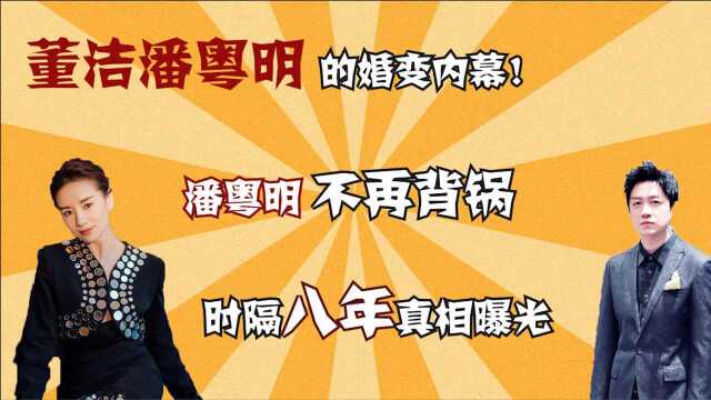 董洁潘粤明的婚变内幕!潘粤明不再背锅,时隔八年真相曝光