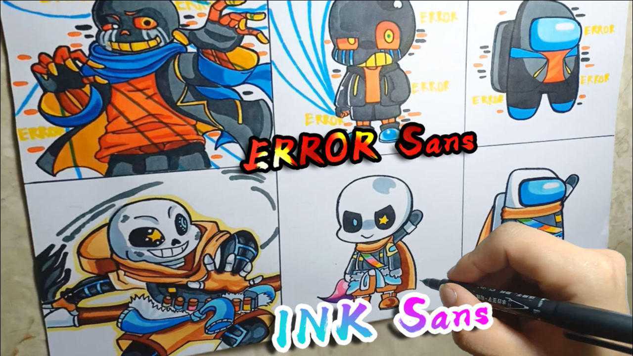 帥呆了精美手繪傳說之下auerrorsans和inksans