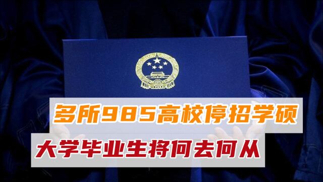 读研不吃香了?多所985高校停招学硕,大学毕业生将何去何从