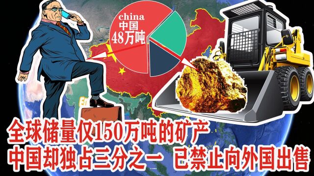 全球储量仅150万吨的矿产,中国却独占三分之一,禁止向外国出售