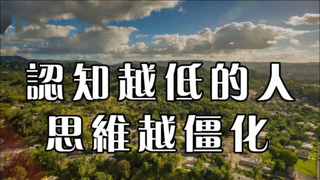 认知越低的人思维僵化盲区多,提高认知需要经验和知识,构念才强大