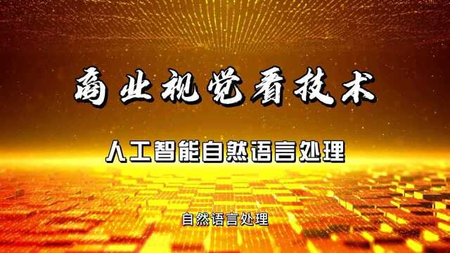 商业视觉看技术之人工智能自然语言处理