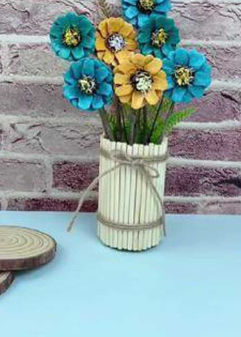 松果工艺品制作花瓶图片