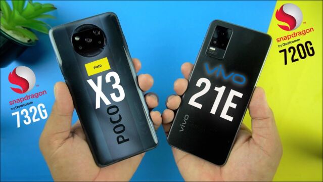 Poco X3与Vivo V21e速度测试和相机比较