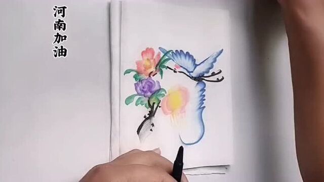 民间艺术花鸟字画河南加油