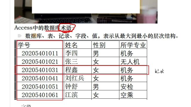 第1讲:Access数据库简介,数据库术语的相关介绍