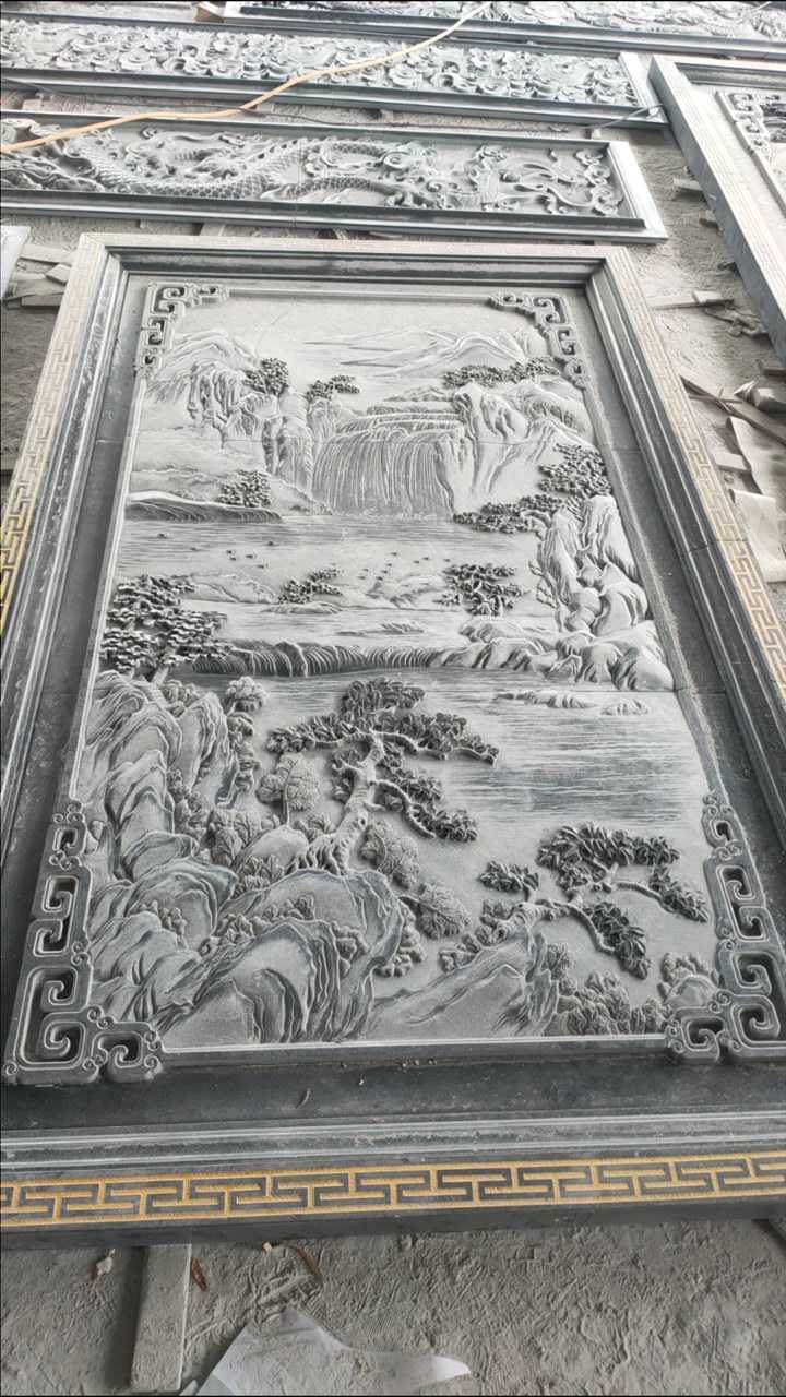 山水画浮雕_腾讯视频