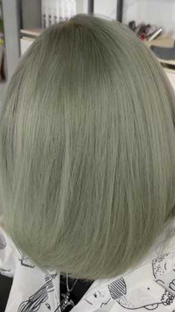 超级显白的发色薄荷青灰#显白发色 #高级感发色  #东莞发型