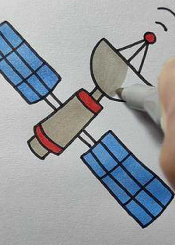 简笔画人造卫星#简笔画