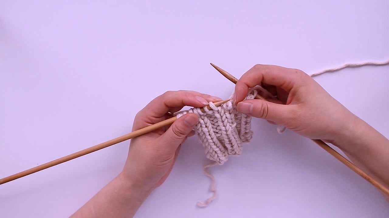 围巾双螺纹针编织视频教程