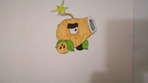 姐姐用一分钟画的椰子加农炮,你们觉得姐姐成功了吗