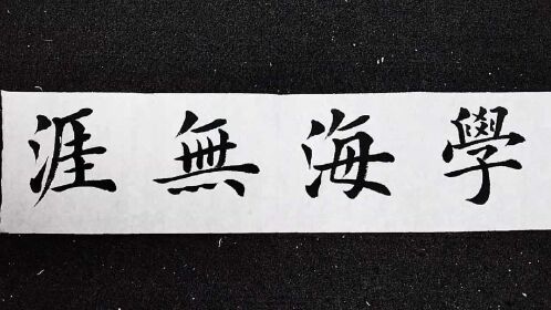 四字楷书学海无涯书山有路勤为径学海无涯苦作舟