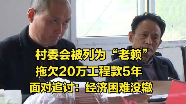 村委会被列为“老赖”,拖欠20万工程款5年:经济困难没辙,故事