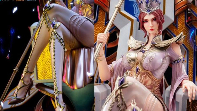 斗罗大陆镜头拉近展示比比东的身材特写紫色魅力让你尽收眼底