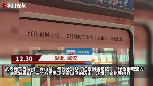 【视频】地铁五号线“青山号”是什么样?记者打卡体验