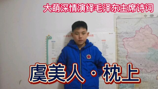 聆听毛主席《虞美人ⷦž•上》,萌娃少年手势演绎毛泽东诗词