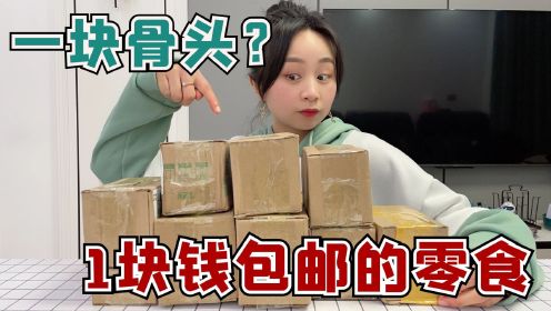 [图]挑战只吃一块钱包邮的零食，大头花了1块钱，买了块骨头？