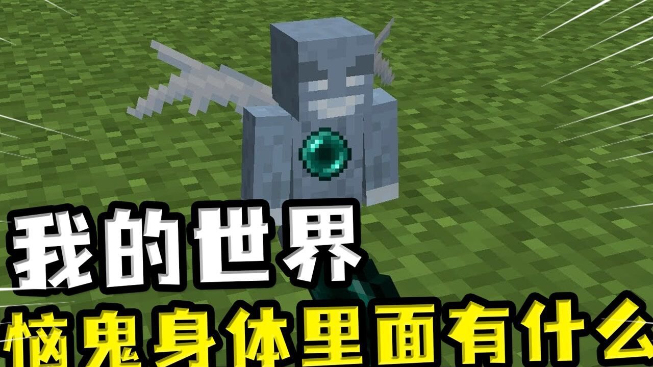 我的世界:恼鬼为什么能穿透?MC方块的内部,恼鬼是个小凋零_腾讯视频