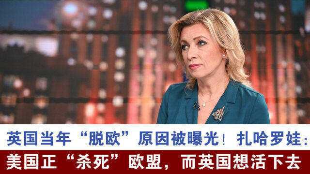 英国当年“脱欧”原因被曝光!扎哈罗娃:美国正“杀死”欧盟,而英国想活下去