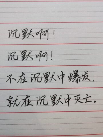 不在沉默中爆发,就在沉默中灭亡.