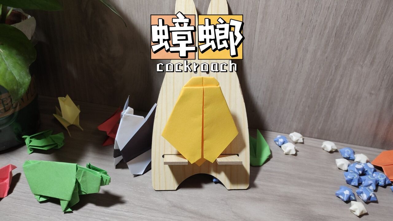 蟑螂折纸入门英语词汇听音乐学单词