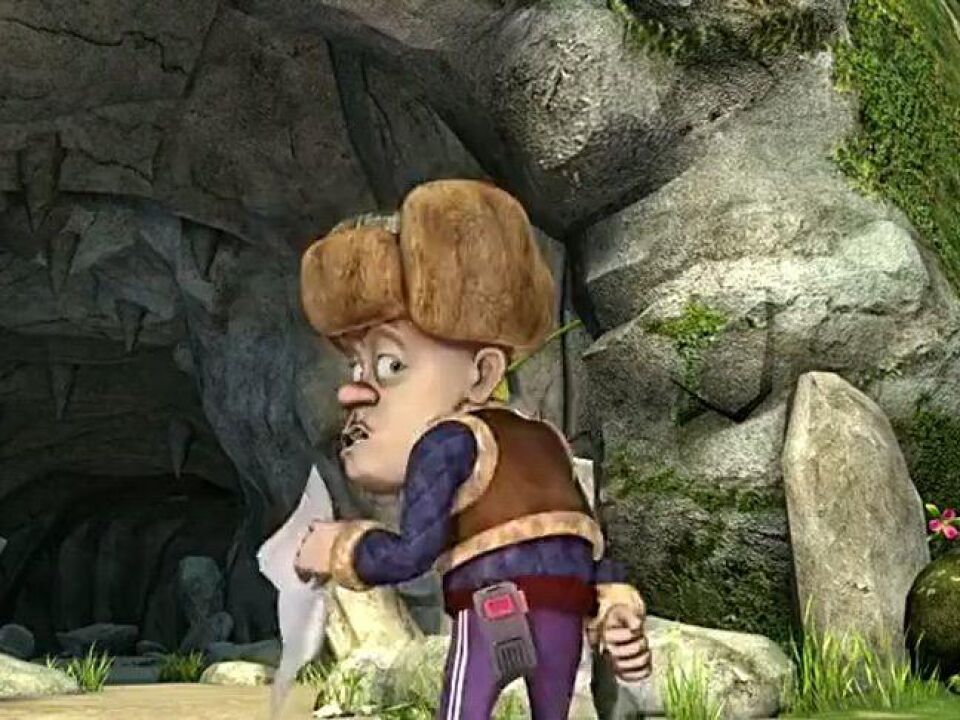 熊出没之夺宝熊兵:光头强要进山洞,熊大熊二不敢进!