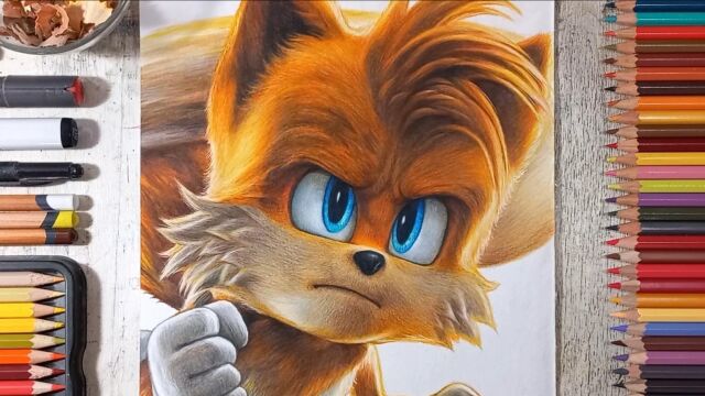 Drawing Tails Sonic the Hedgehog 2 