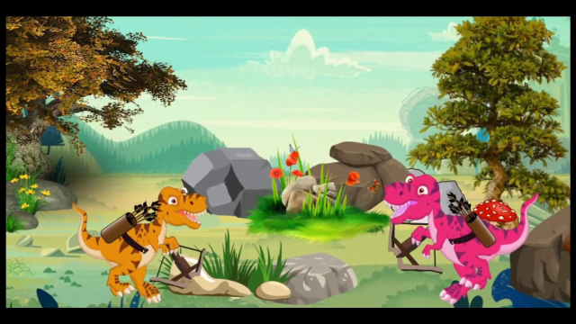 恐龙乐园搞笑动画 霸王龙大战石头人怪兽