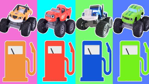 旋风战车队益智游戏，和小意一起帮旋风战车队选择正确颜色的油箱