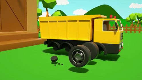 挖掘机工程车乐园系列：组装大货车